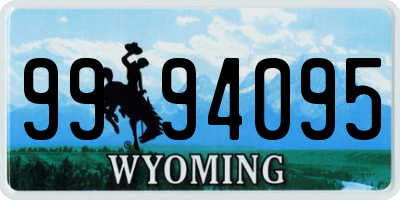 WY license plate 9994095