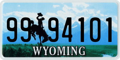 WY license plate 9994101