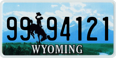 WY license plate 9994121