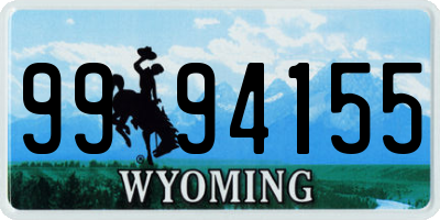 WY license plate 9994155