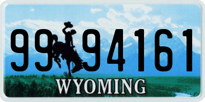 WY license plate 9994161