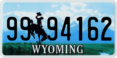 WY license plate 9994162