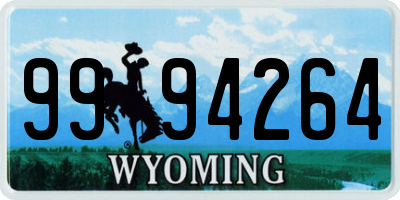 WY license plate 9994264