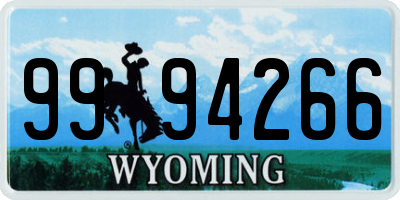 WY license plate 9994266