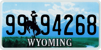 WY license plate 9994268