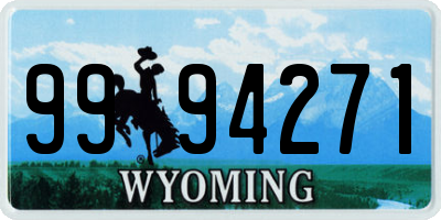 WY license plate 9994271