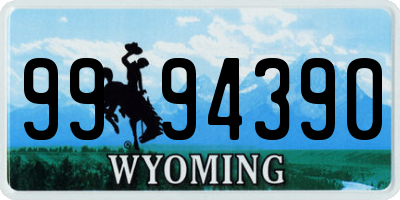 WY license plate 9994390