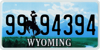 WY license plate 9994394