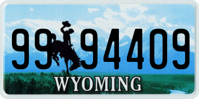 WY license plate 9994409