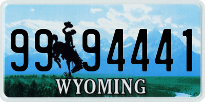 WY license plate 9994441