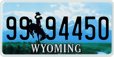 WY license plate 9994450