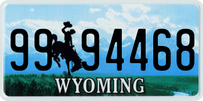 WY license plate 9994468