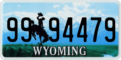 WY license plate 9994479