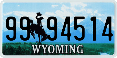 WY license plate 9994514