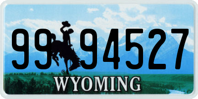 WY license plate 9994527