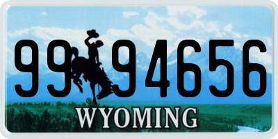 WY license plate 9994656