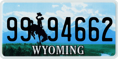 WY license plate 9994662