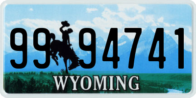 WY license plate 9994741