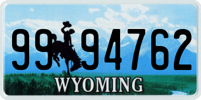 WY license plate 9994762