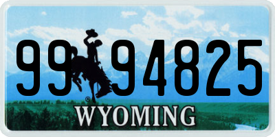 WY license plate 9994825