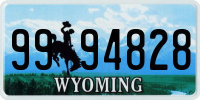 WY license plate 9994828