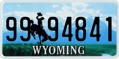 WY license plate 9994841