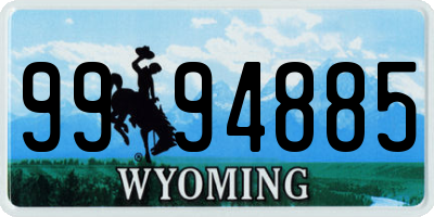 WY license plate 9994885
