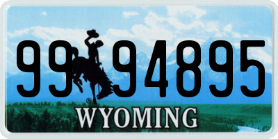 WY license plate 9994895