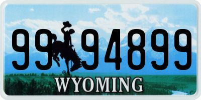 WY license plate 9994899