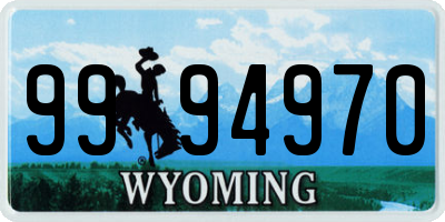 WY license plate 9994970
