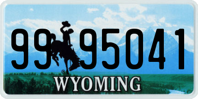 WY license plate 9995041