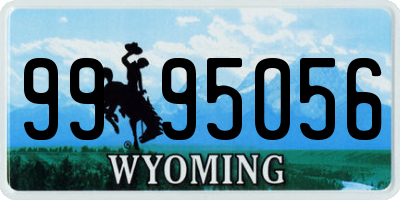 WY license plate 9995056