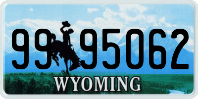 WY license plate 9995062