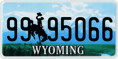 WY license plate 9995066