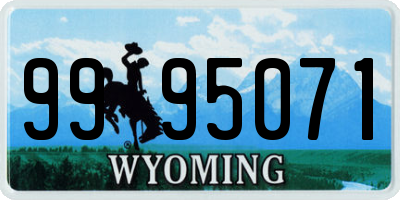 WY license plate 9995071