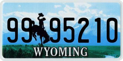 WY license plate 9995210