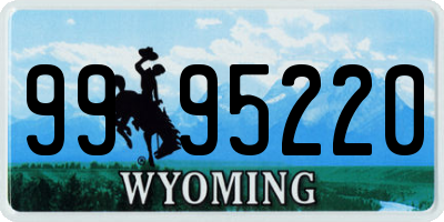 WY license plate 9995220
