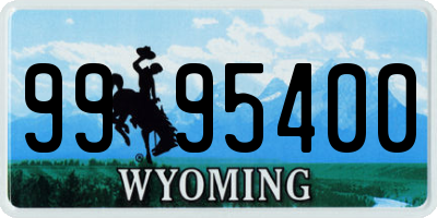 WY license plate 9995400