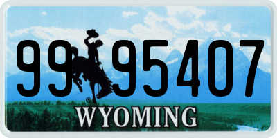 WY license plate 9995407