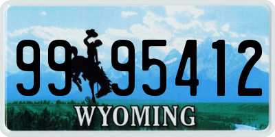 WY license plate 9995412