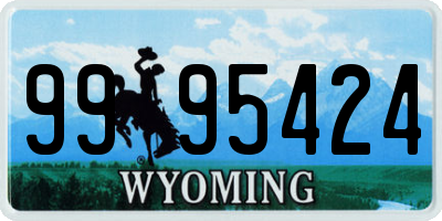 WY license plate 9995424