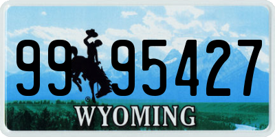 WY license plate 9995427