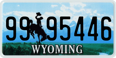 WY license plate 9995446