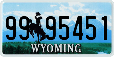 WY license plate 9995451