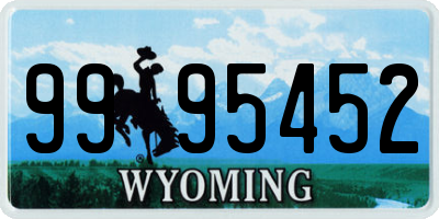 WY license plate 9995452