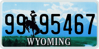 WY license plate 9995467