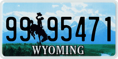 WY license plate 9995471