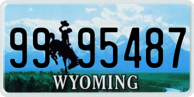 WY license plate 9995487