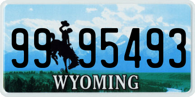 WY license plate 9995493