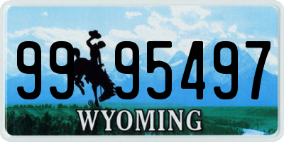 WY license plate 9995497